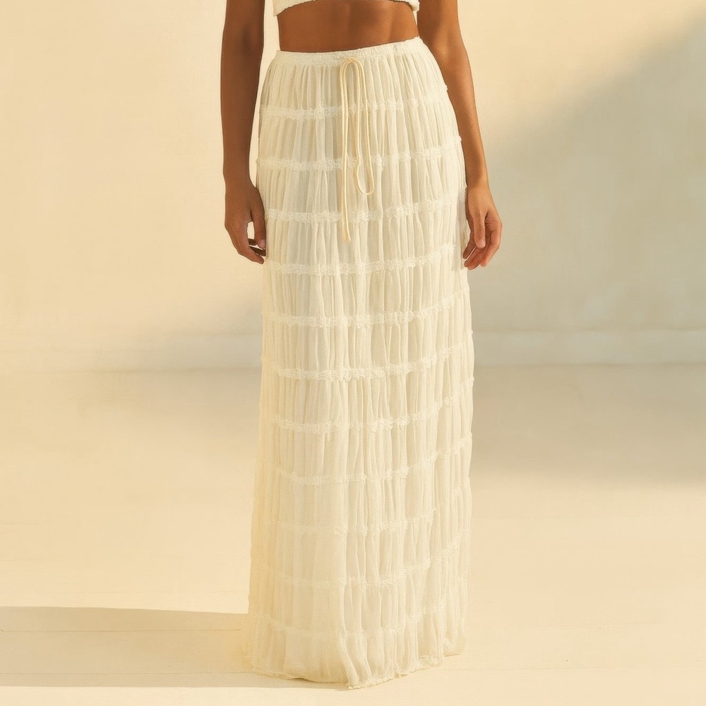 NWT Sky Breeze Sheer Maxi Skirt